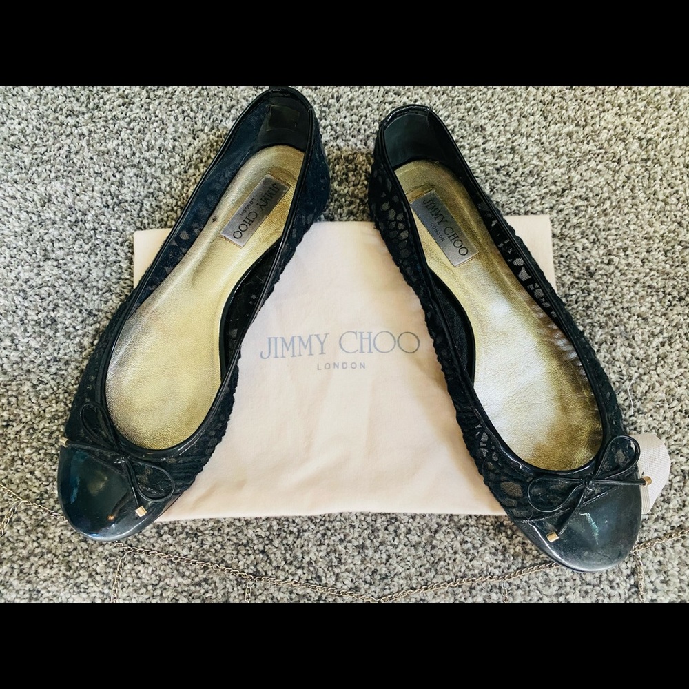 🖤 Jimmy Choo | flats | black lace 🖤
